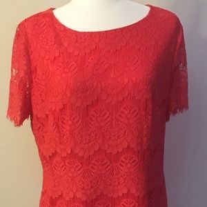 Preston York Felicia ShortSleeve Lace Sheath Dress